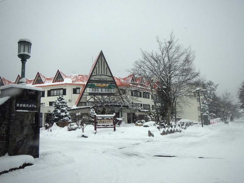 ホテル周辺は雪景色