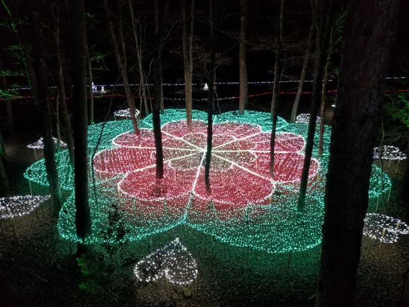 あづみの公園　大町松川地区　イルミネーション