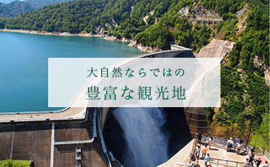 大自然ならではの豊富な観光地